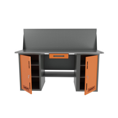 Верстак двухтумбовый с экраном и ящиком серый 1800*700 Garopt GT1800DDY1PP Верстак двухтумбовый с экраном и ящиком серый 1800*700 Garopt GT1800DDY1PP