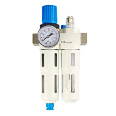 Фильтр-влагоотделитель с регулятором давления + лубрикатор 3/8" Horex YQFC2010-03