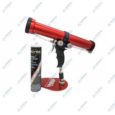 Пистолет пневматический универсальный для нанесения однокомпонентных распыляемых и не распыляемых герметиков в картриджах и тубах AH095701