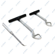 Набор крючков для демонтажа уплотнительных колец и сальников (3 предмета) Horex HZ 25.1.120S