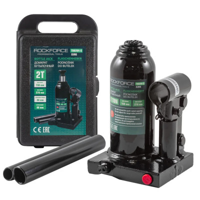 Домкрат бутылочный 2т с клапаном в кейсе RF-T90204-S[Euro]