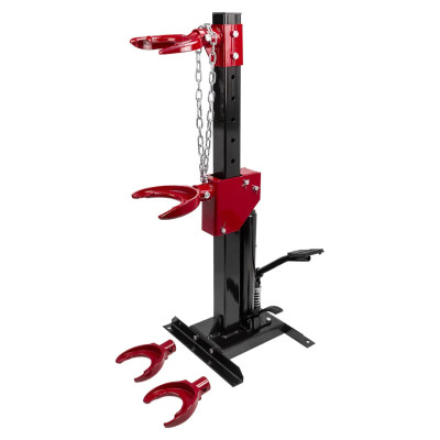 Стяжка пружин гидравлическая напольная 1т с двумя комплектами получаш (ход штока 320мм, диаметр штока 28мм, max длина пружины 500мм) FK-1500-5 TQ