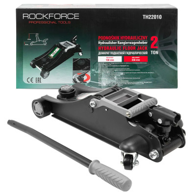 Домкрат подкатной гидравлический 2 т низкопрофильный с резиновой накладкой и лотком 2т в коробке RF-TH22010