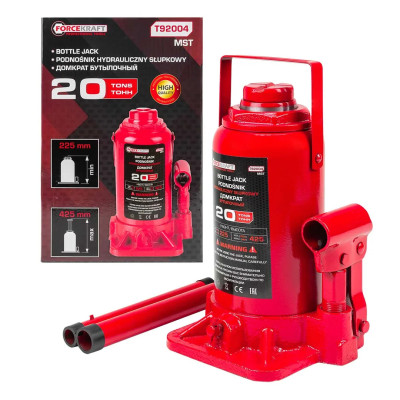 Домкрат бутылочный 20т с клапаном FK-T92004 MST