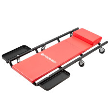 Лежак подкатной на 6-ти колесах с регулируемым подголовником + 2 лотка F-TRHL6040-2