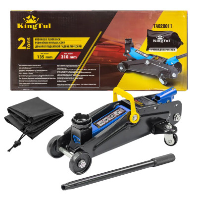 Домкрат подкатной гидравлический с чехлом для хранения 2т KT-TA820011