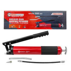 Шприц для нагнетания густой смазки ручной 600мл в комплекте с жестким и гибким наконечниками FK-78043EGAT