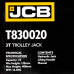 Домкрат подкатной гидравлический с резиновой накладкой 3т JCB-T830020