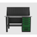 Верстак однотумбовый 5 ящиков с экраном, зеленый 1400x700 Garopt GT1400STY5PP.green