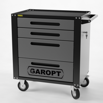 Тележка инструментальная Garopt 4 ящика, Серия "Standart" GTS4.grey