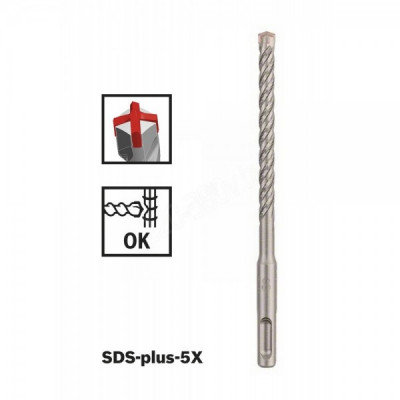 Сверло SDS-Plus BOSCH SDS plus-5X, 6x100x160 (set10 - цена указана за штуку)