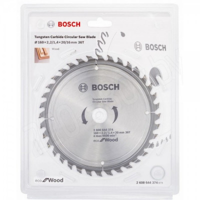 Пильный диск BOSCH ECO WO 160x20/16-36T