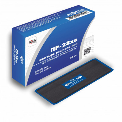 Пластырь ПР-28 хв резинокордный радиальный 85х330мм, 3 слоя корда